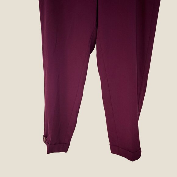 White House Black Market Plum Purple Cropped Dress Pants Womens Size 4 - Picture 5 of 9